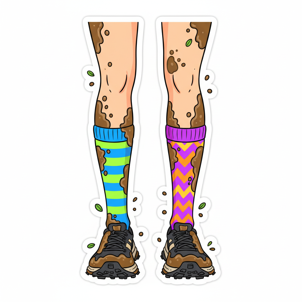 Muddy Trail Legs Sticker v1